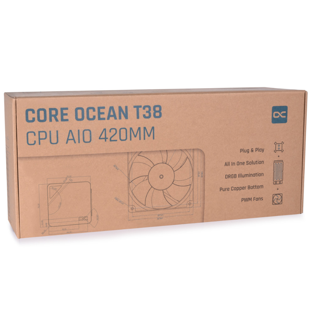 Alphacool - Alphacool Core Ocean T38 CPU Water Cooler - 420mm