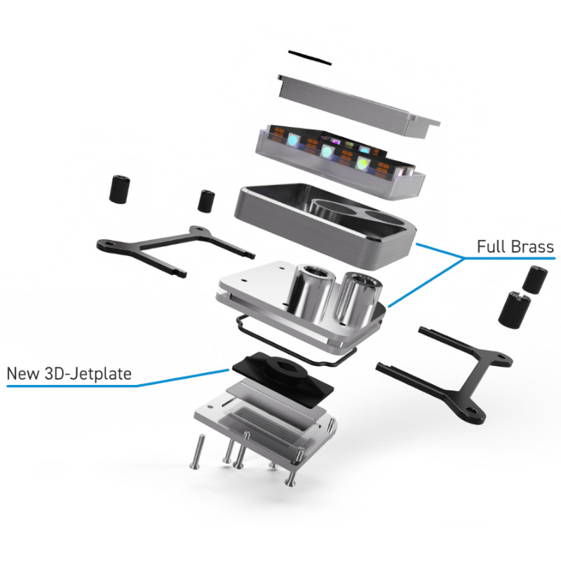 Alphacool - Alphacool Core 1 Aurora ARGB CPU Water Block - Silver