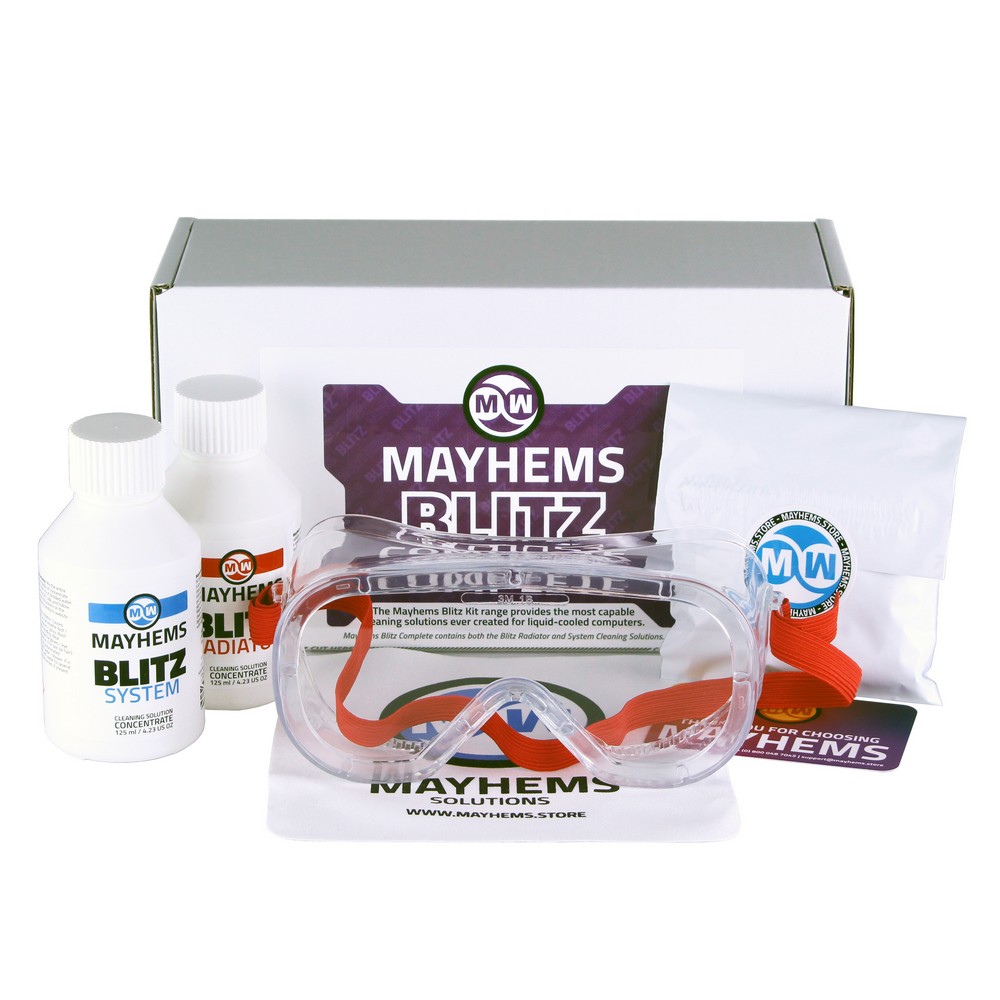 Mayhems - Mayhems - PC Cleaning Kit - Blitz Complete - Radiator and Coolant Loop Cleaning, For Initial Setup and Coolant Change