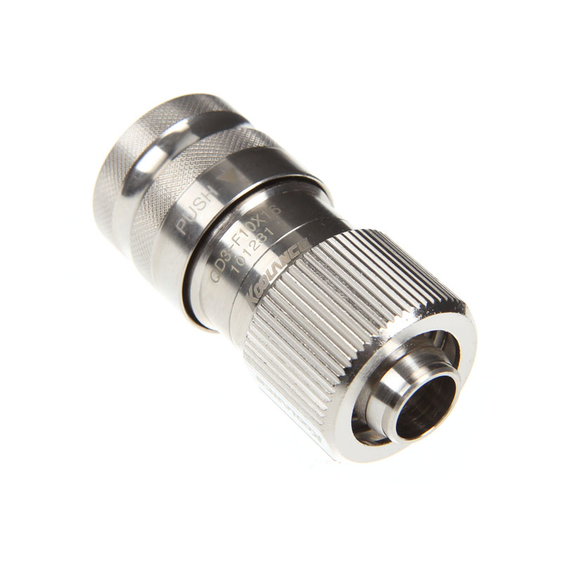 Koolance - Koolance QD3 Female Quick Disconnect No-Spill Coupling, Compression for 10mm x 16mm (3/8in x 5/8in)