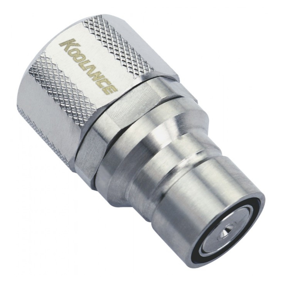 Koolance QD3 Male Quick Disconnect No-Spill Coupling, Compression for 10mm x 13mm (3/8in x 1/2in)