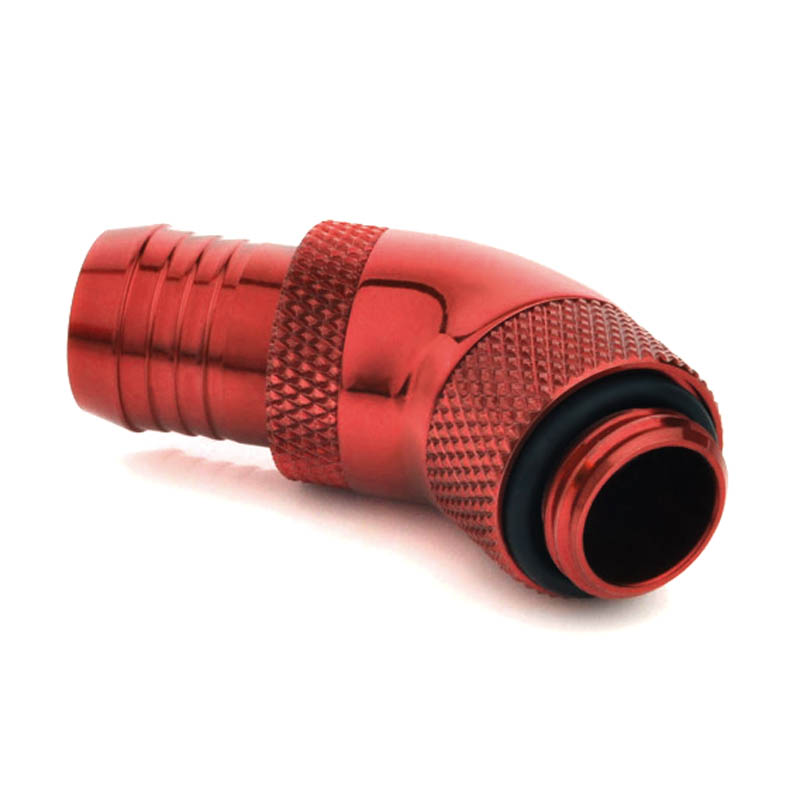 Bitspower - Bitspower Deep Blood Red Dual Rotary 45-Degree 1/2" Fitting