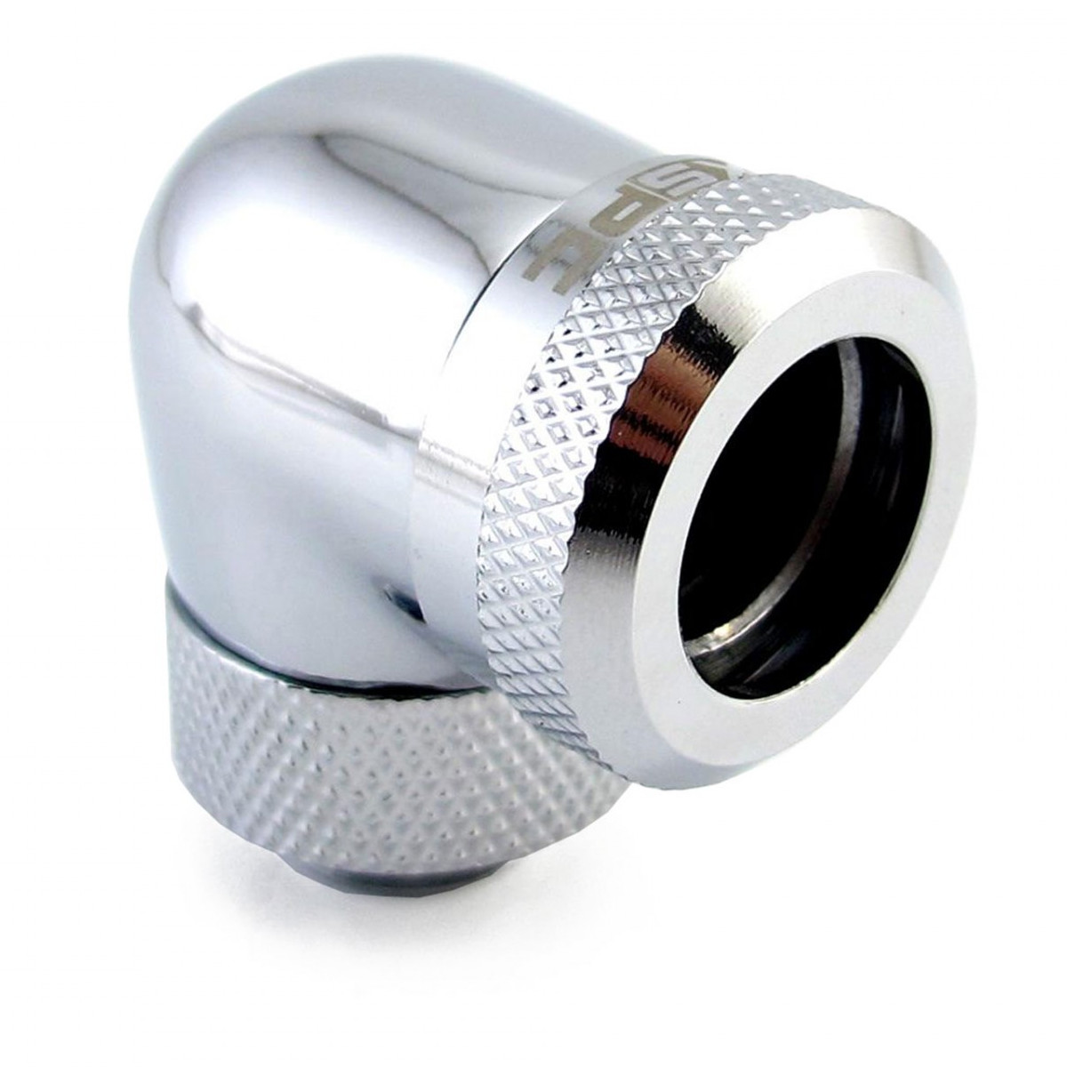 XSPC - XSPC G1/4" to 14mm Rigid Tubing - 90° Rotary Fitting V2 (Chrome)
