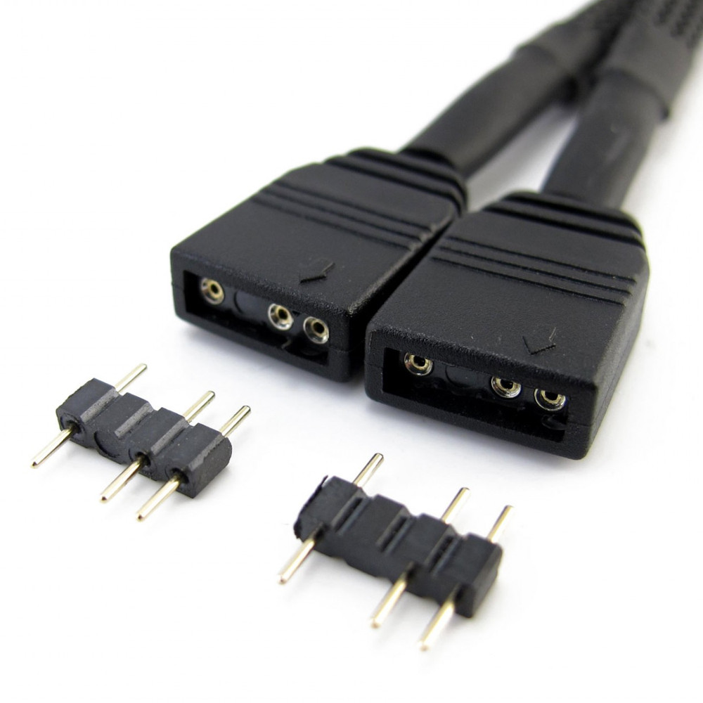 XSPC - XSPC Addressable RGB Controller Cable for 3pin 5V RGB Fans - Sata Power