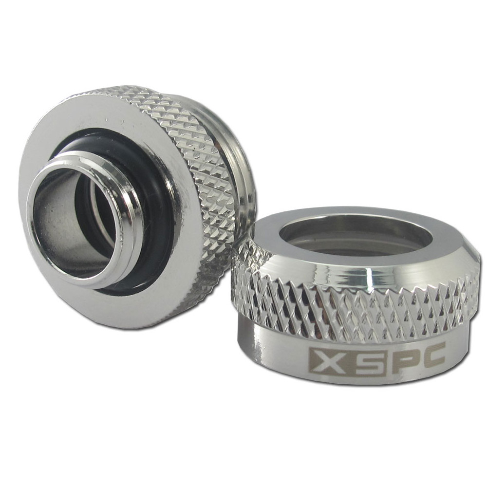 XSPC - XSPC G1/4" to 14mm Rigid Tubing Triple Seal 8 Pack - Chrome