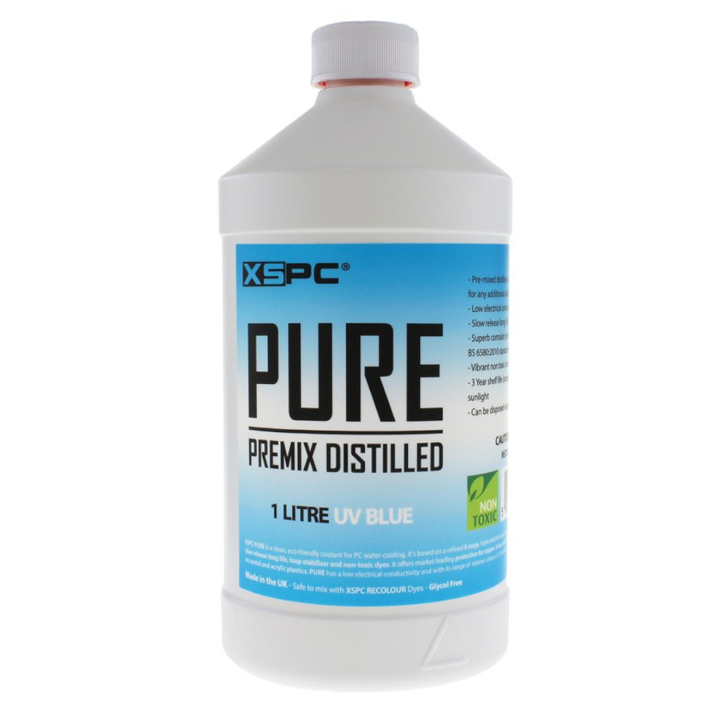 XSPC PURE Premix Distilled Coolant 1 Litre - UV Blue