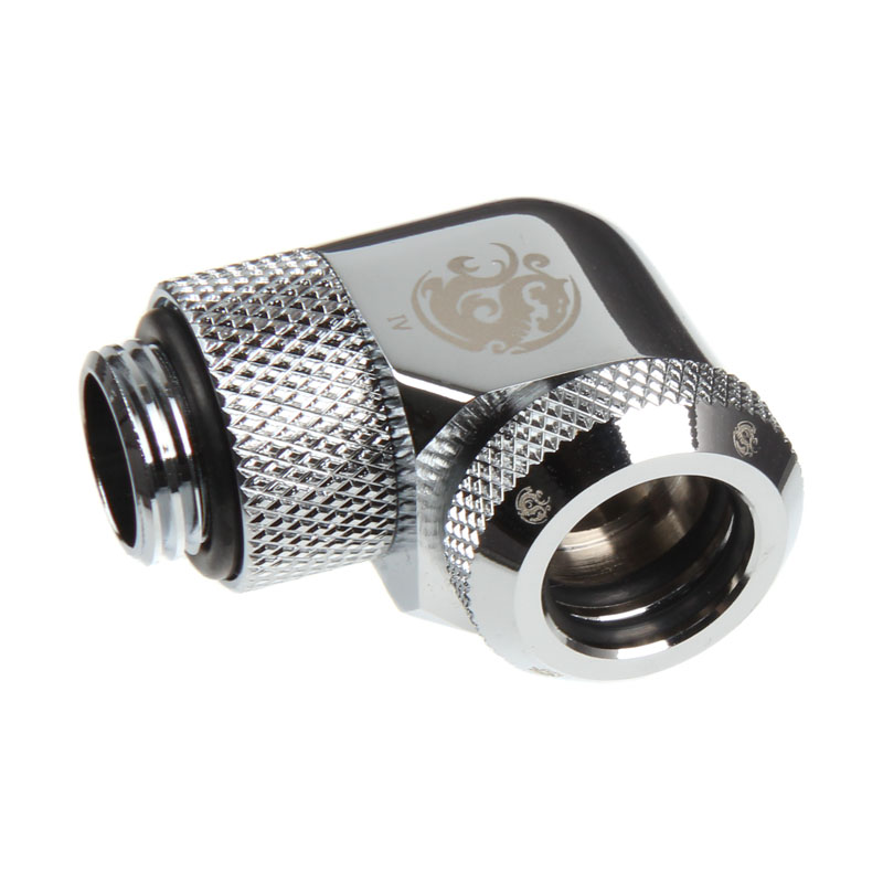 Bitspower 12mm 90 Degree Rotary Externsion Fitting - Silver