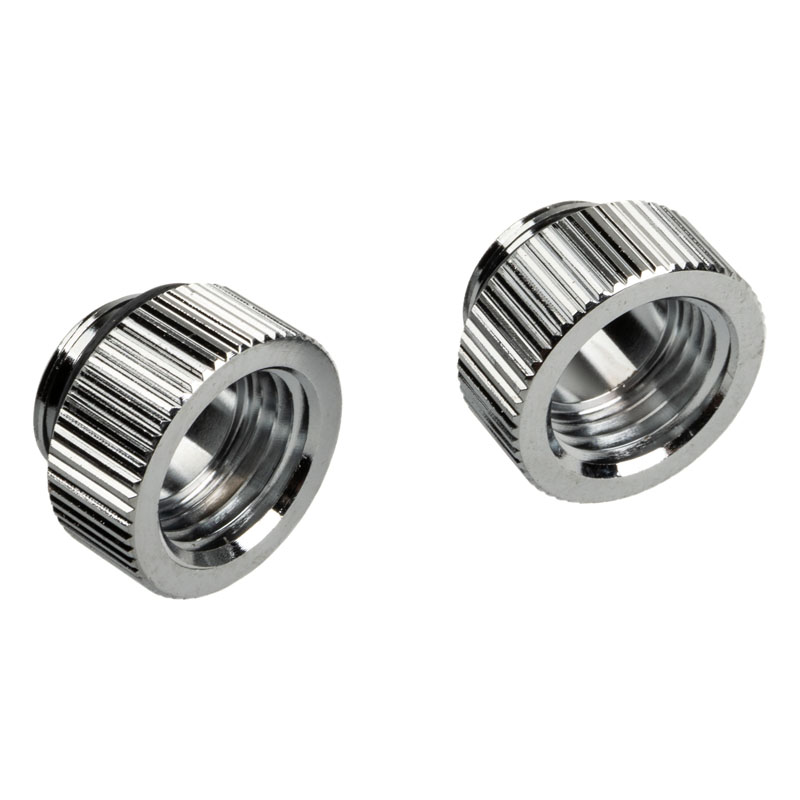 Bitspower - Bitspower Touchaqua Adapter Male to Female G1/4 Silver Fittings - 2-pack