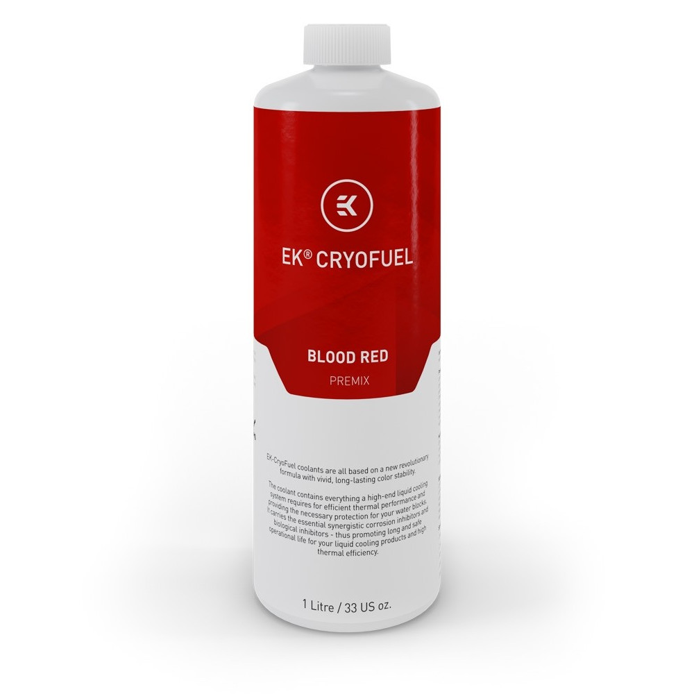 EK Water Blocks EK-CryoFuel Blood Red 1L Premix Watercooling Fluid - 1 Litre
