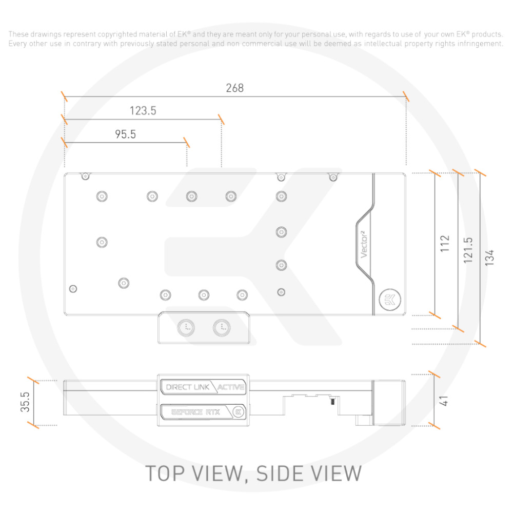 EK-Quantum Vector² Strix/TUF RTX 4080 D-RGB ABP Set - Nickel +