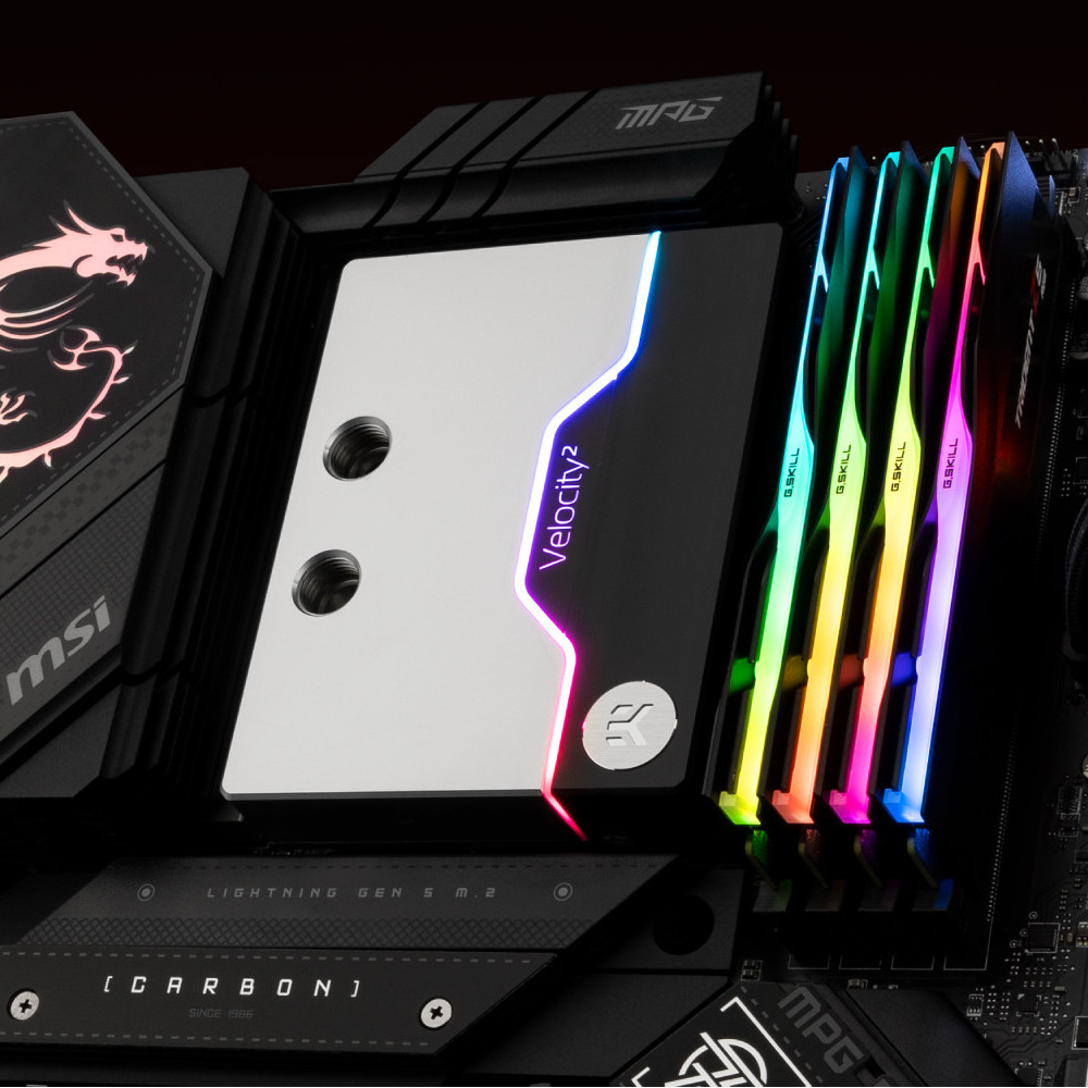 EK Water Blocks EK-Quantum Velocity² D-RGB CPU Water Block For AMD AM5 -  Nickel + Satin Titanium