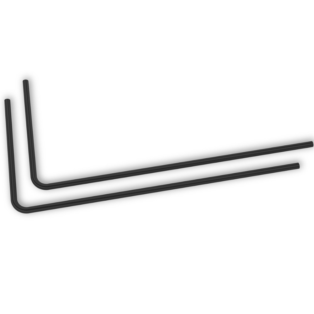 B Grade EK Water Blocks EK-Loop Metal Tube 16mm 0.8m Pre-Bent 90° - Black (2pcs)