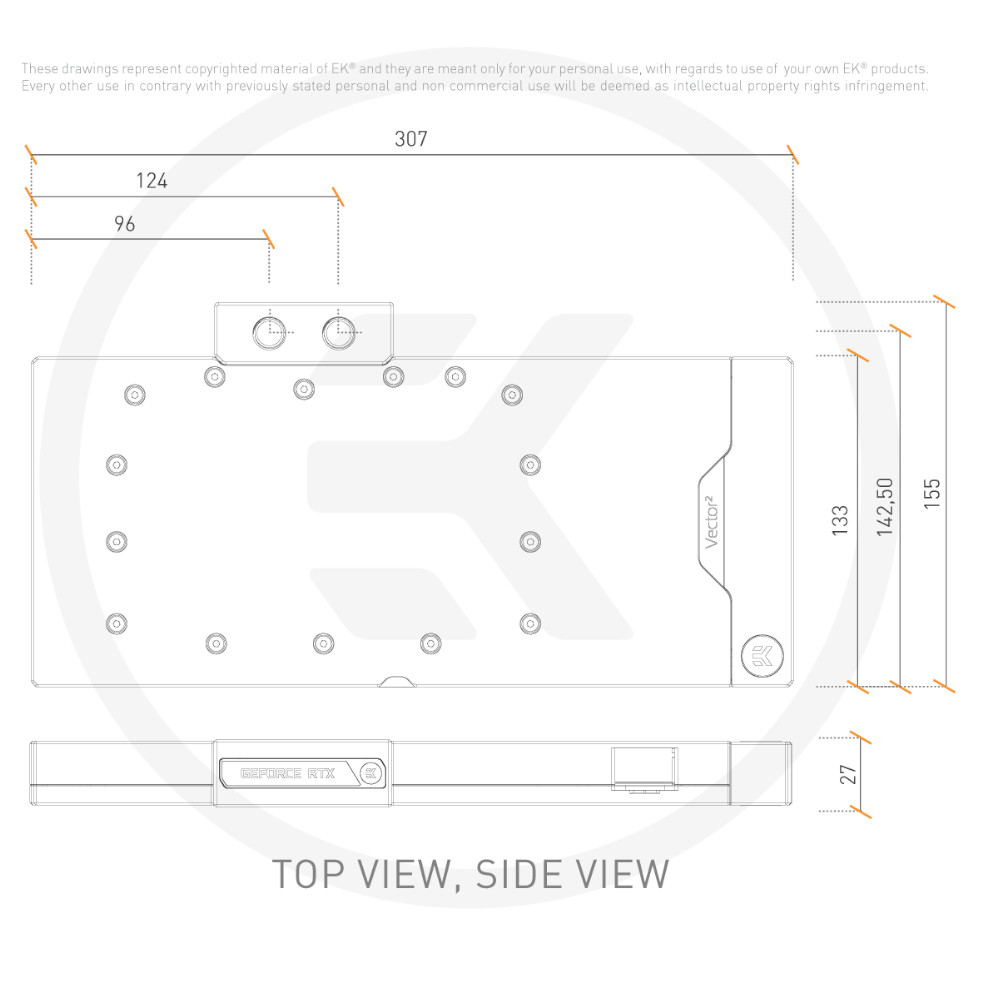 EK Water Blocks - EK Water Blocks EK-Quantum Vector² Trio/Suprim RTX 4080 D-RGB Graphics Card Water Block - Nickel + Plexi