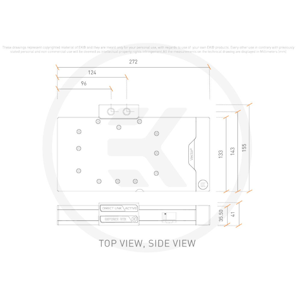 EK Water Blocks - EK Water Blocks EK-Quantum Vector² AMP/Trinity RTX 4090 ABP Set D-RGB - Nickel + Plexi