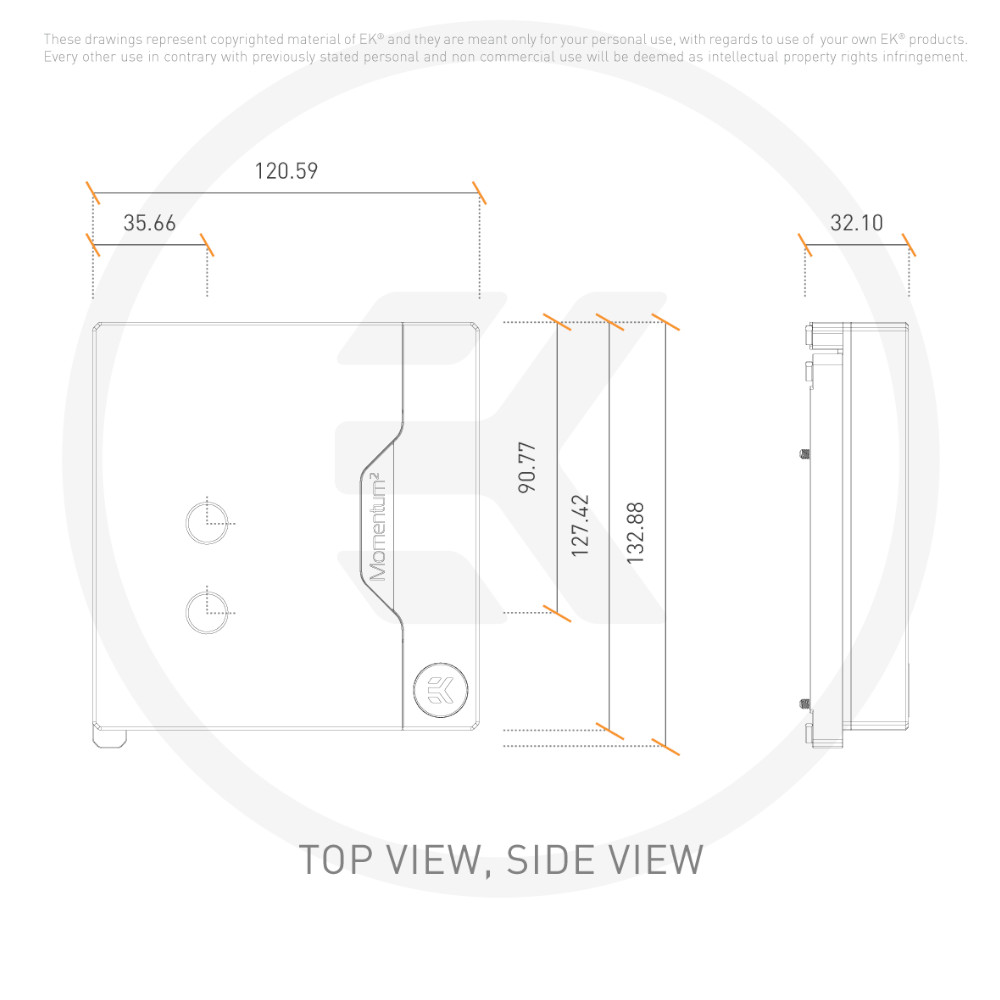 EK Water Blocks - EK Water Blocks EK-Quantum Momentum² ROG Maximus Z790 Hero D-RGB Monoblock - Plexi