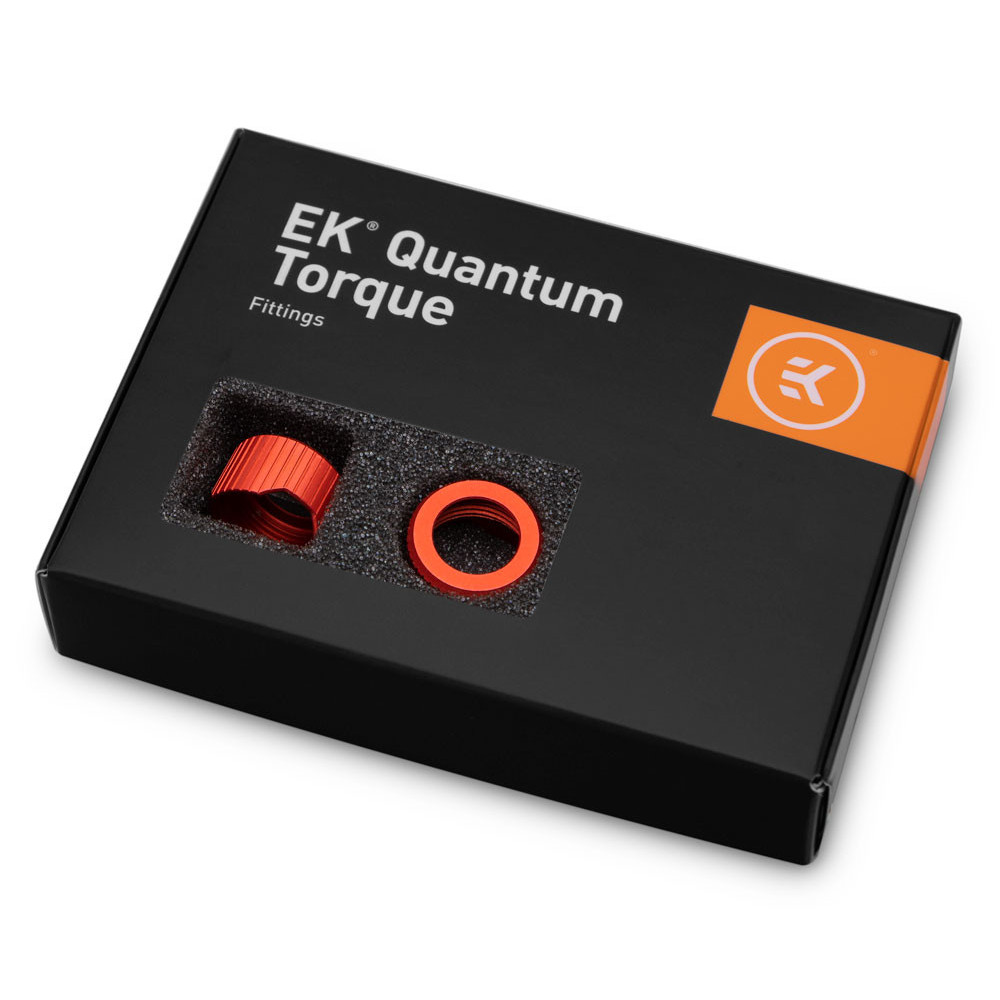 EK Water Blocks - EK Water Blocks EK-Quantum Torque Compression Ring 6-Pack HDC 12 - Red