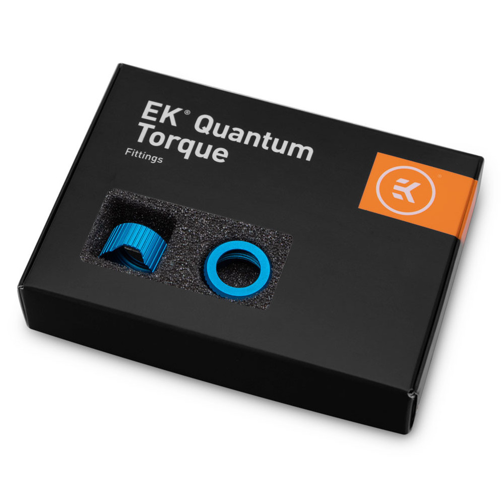 EK Water Blocks - EK Water Blocks EK-Quantum Torque Compression Ring 6-Pack HDC 12 - Blue