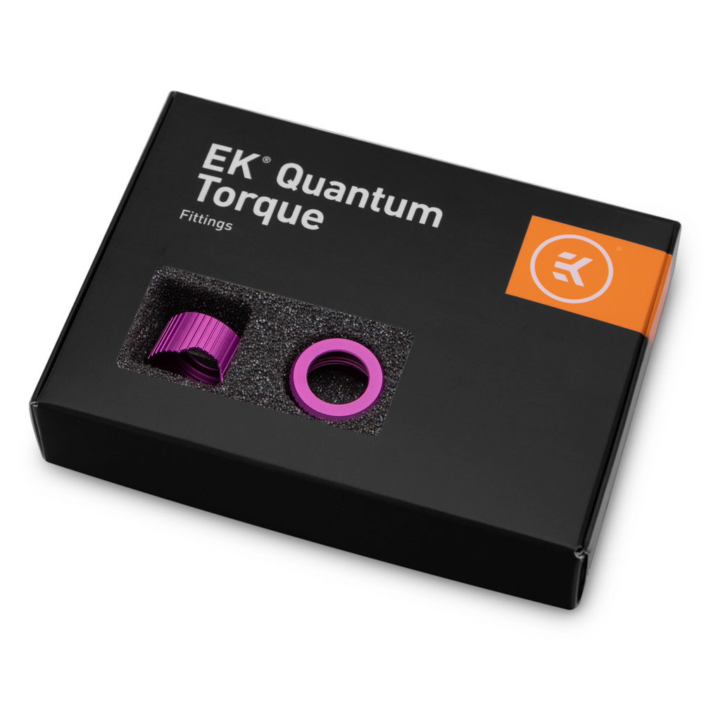 EK Water Blocks - EK Water Blocks EK-Quantum Torque Compression Ring 6-Pack HDC 12 - Purple