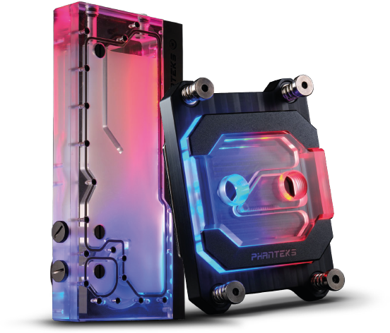 Glacier R260 and C370 Reservoir and CPU Block