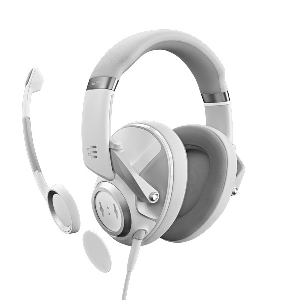 EPOS H6PRO Closed Acoustic Gaming Headset – Ghost White (3.5mm, 1000969) | OcUK