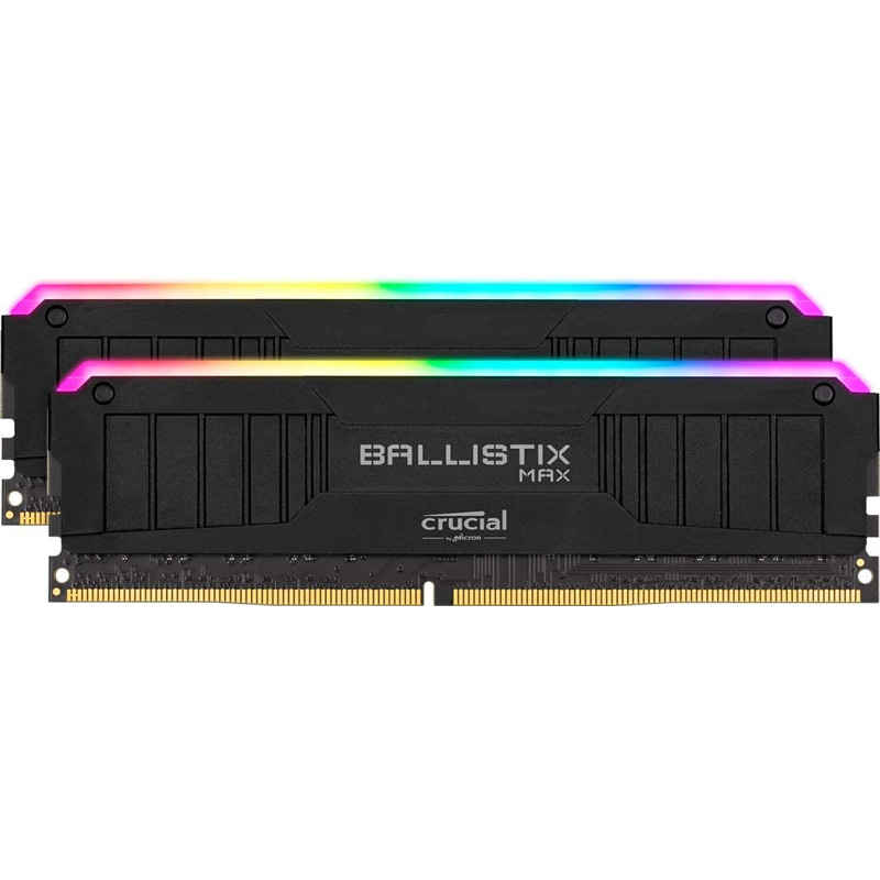 Crucial - Crucial Ballistix RGB MAX 16GB (2x8GB) DDR4 PC4-35200C19 4400MHz Dual Chann