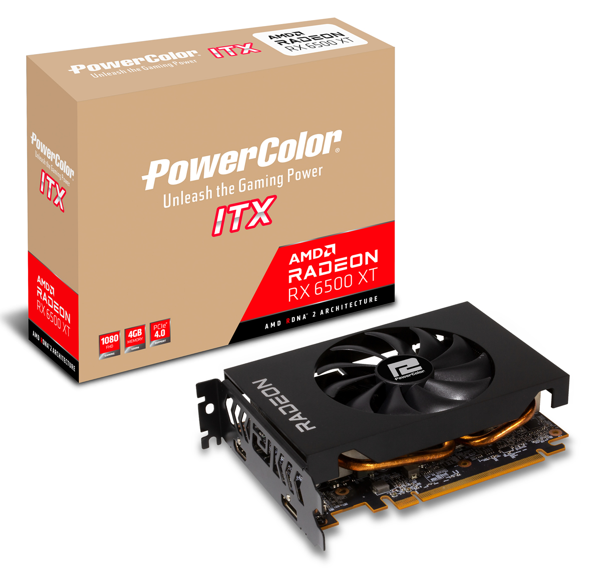 PowerColor - PowerColor Radeon RX 6500 XT ITX 4GB GDDR6 PCI-Express Graphics Card