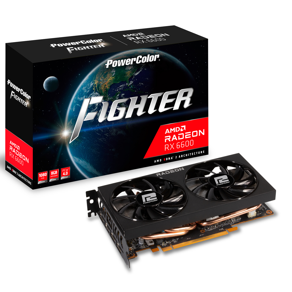 PowerColor - PowerColor Radeon RX 6600 Fighter 8GB GDDR6 PCI-Express Graphics Card