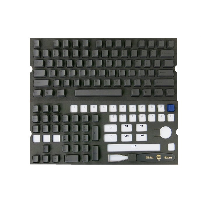 Tai-Hao - B Grade Tai Hao PBT Double Shot Keycaps Grey/Black ISO ANSI Layout