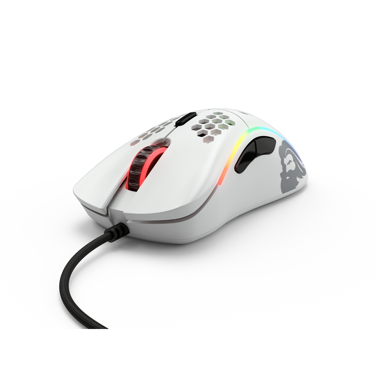 Glorious - B Grade Glorious Model D USB RGB Optical Gaming Mouse - Matte White (GD-WHITE)
