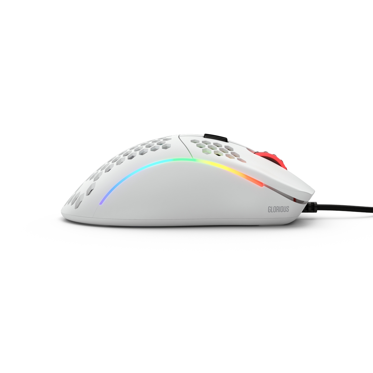 Glorious - B Grade Glorious Model D USB RGB Optical Gaming Mouse - Matte White (GD-WHITE)
