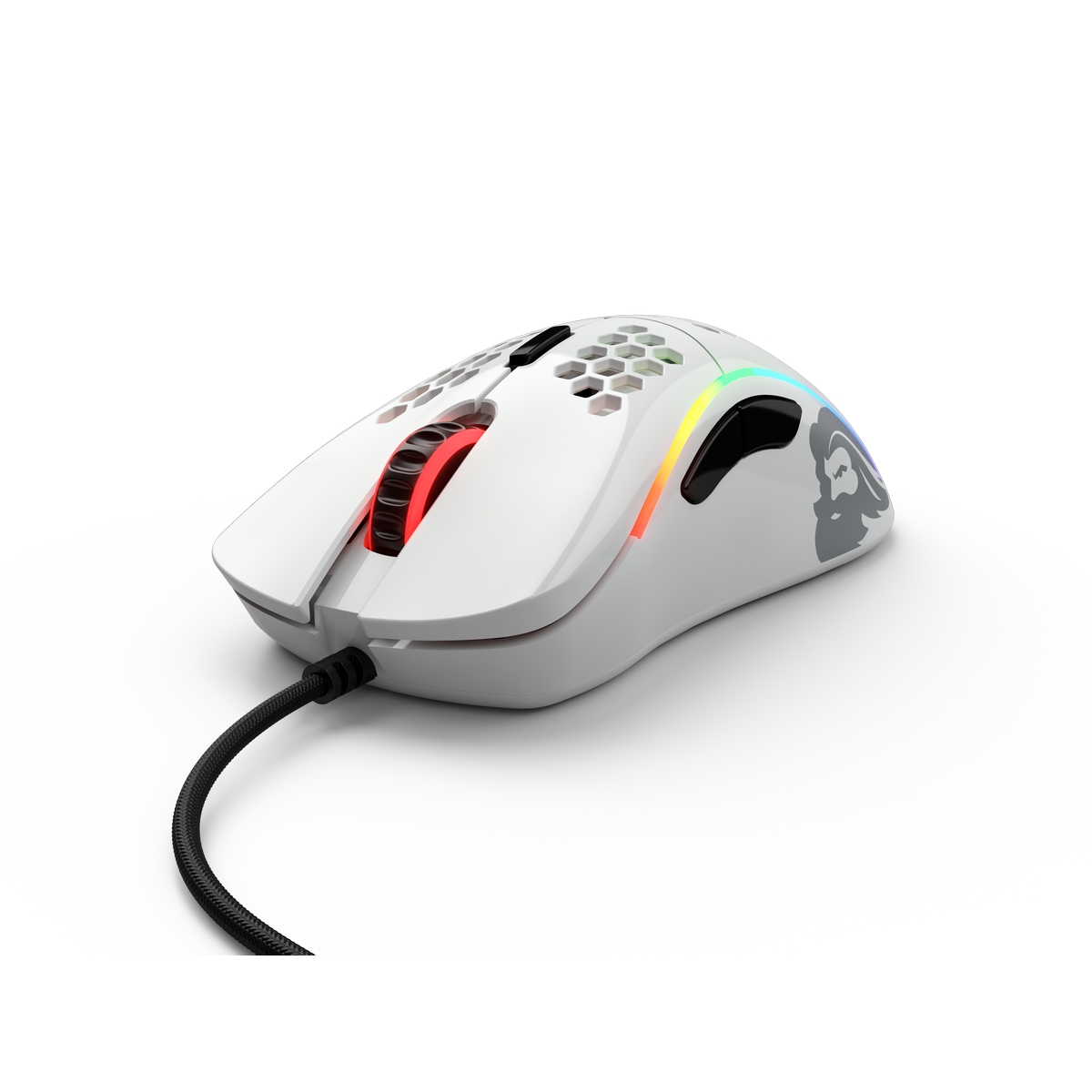 B Grade Glorious Model D USB RGB Optical Gaming Mouse - Glossy White (GD-GWHITE)