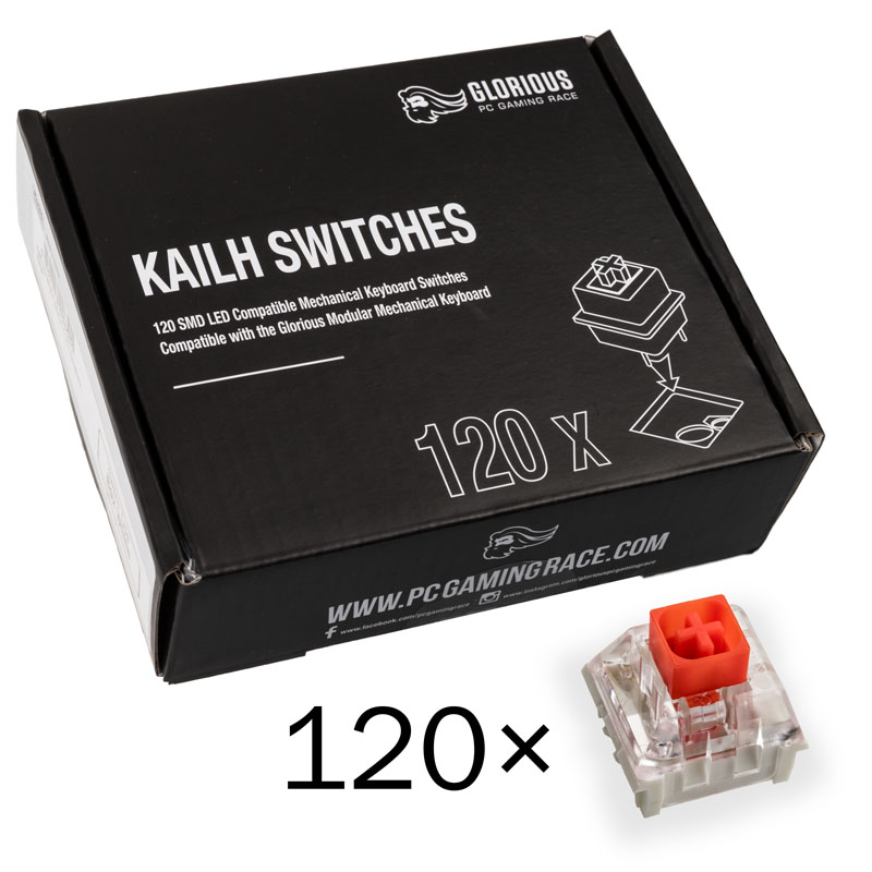 B Grade Glorious Kailh Box Red Switches (120 pieces) (KAI-RED)