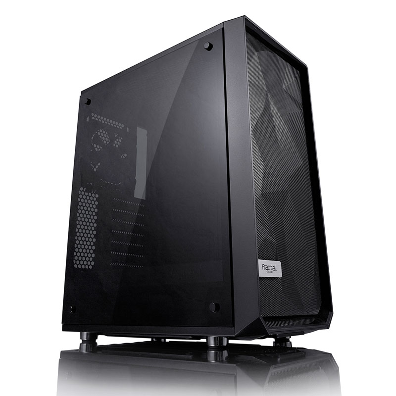 B Grade Fractal Design Meshify C Blackout Midi Tower Case - Black Tempered Glass