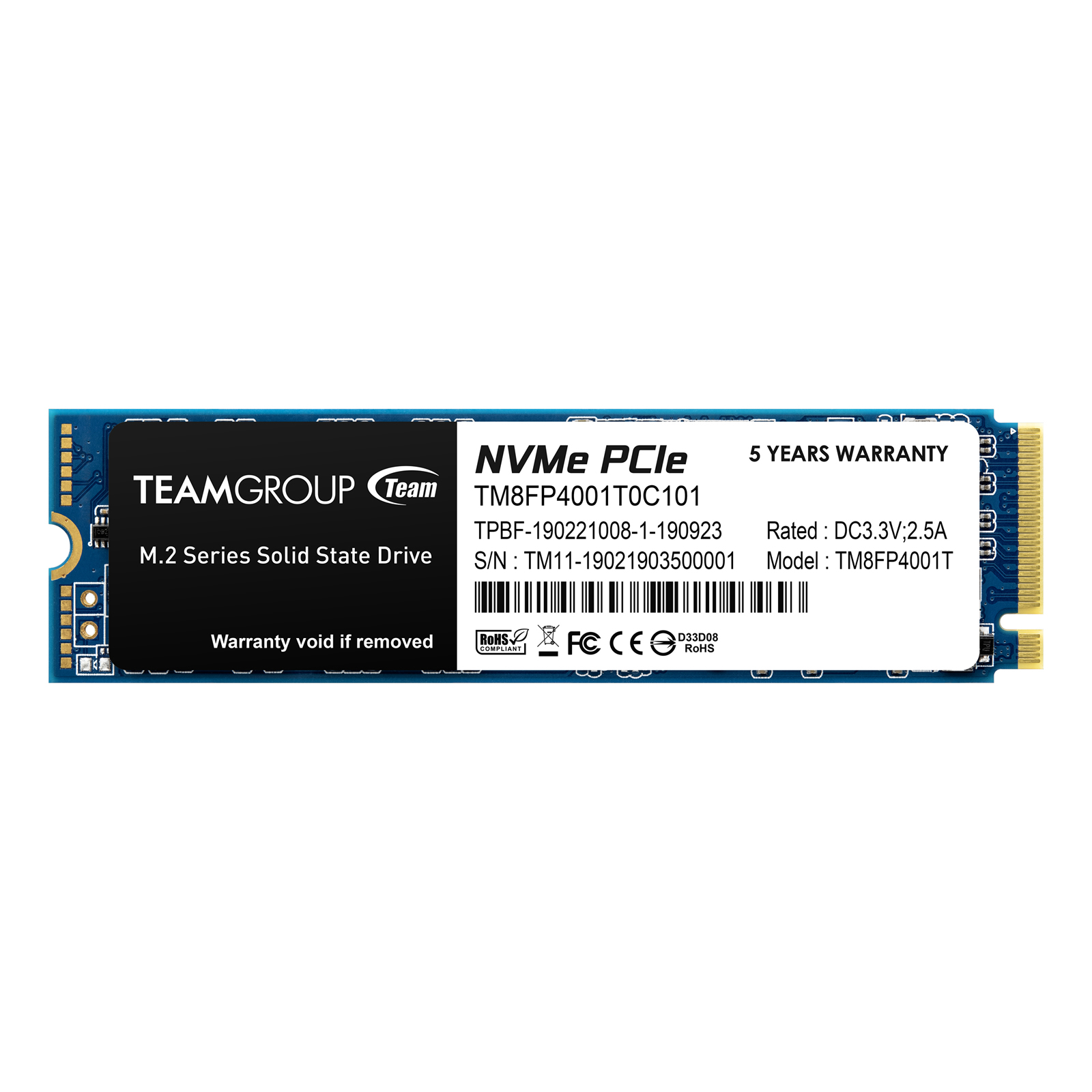 Team Group - B Grade TeamGroup MP34 512GB NVMe PCIe M.2 Solid State Drive