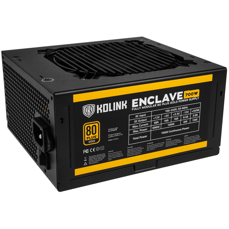 B Grade Kolink Enclave 700W 80 Plus Gold Modular Power Supply