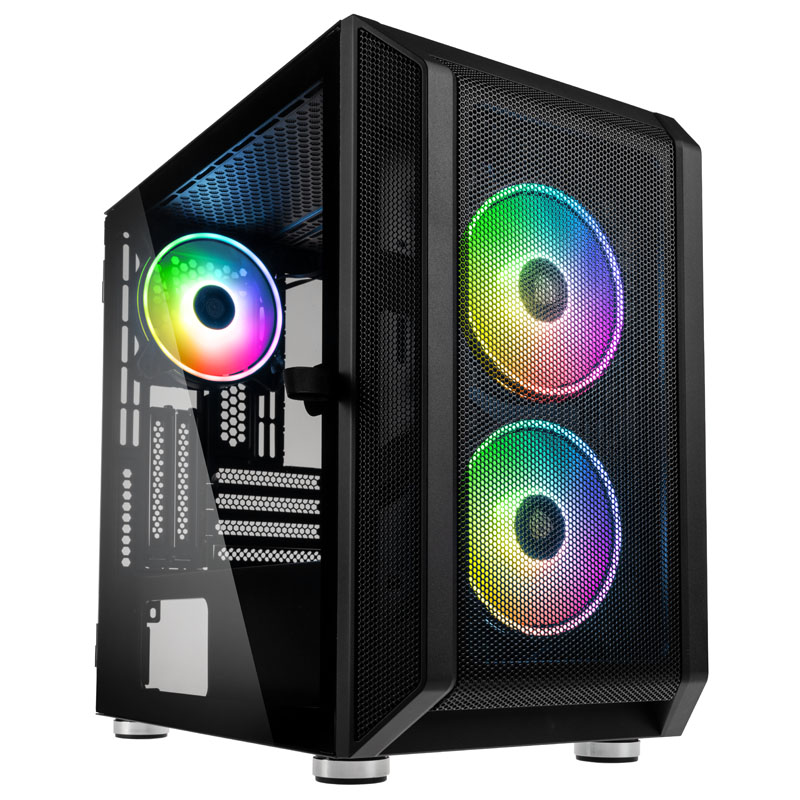 B Grade Kolink Citadel Mesh RGB Micro-ATX Case - Black