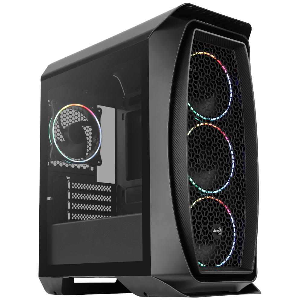 B Grade Aerocool Aero One Mini Eclipse ARGB Micro- ATX Case - Black Tempered Glass