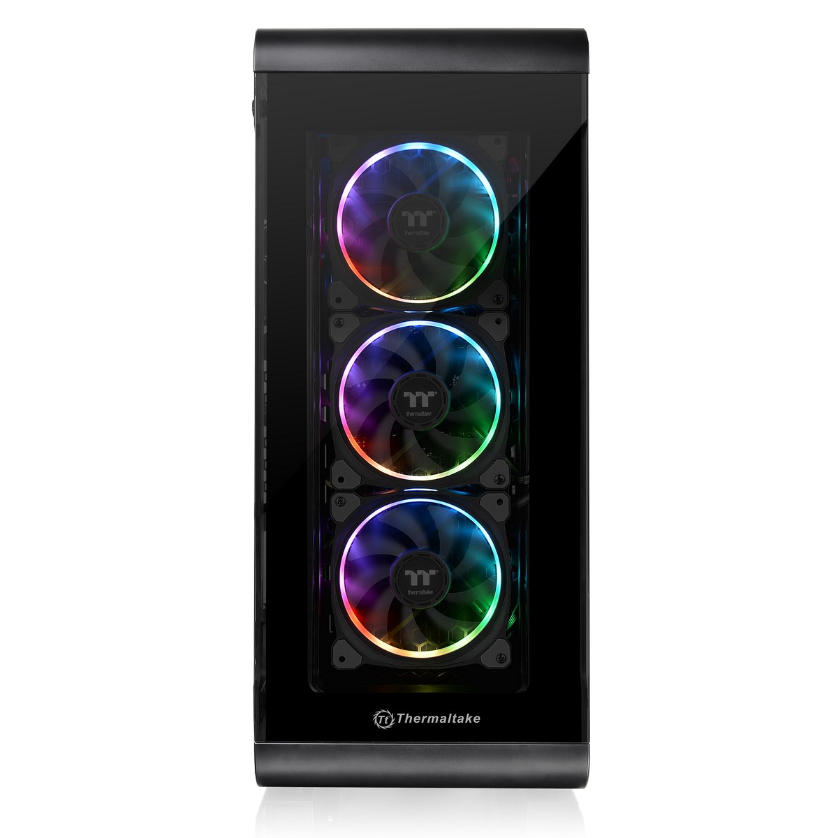 Thermaltake - B Grade Thermaltake View 32 RGB Midi Tower Gaming Case - Black Tempered Glass