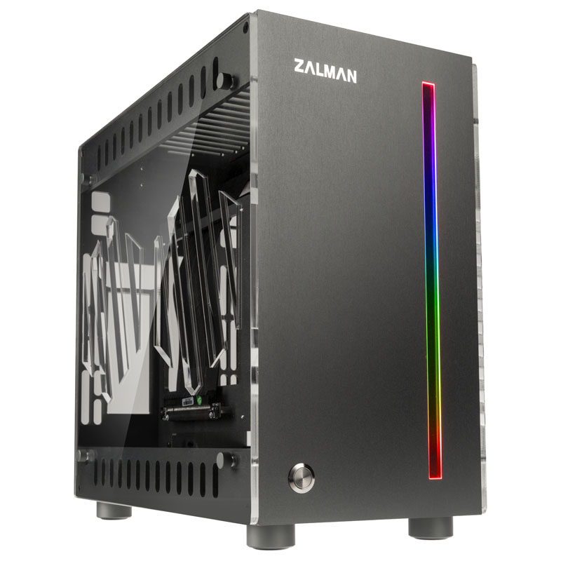 B Grade Zalman Z-Machine 300 Aluminium Mini-ITX Case - Grey Window