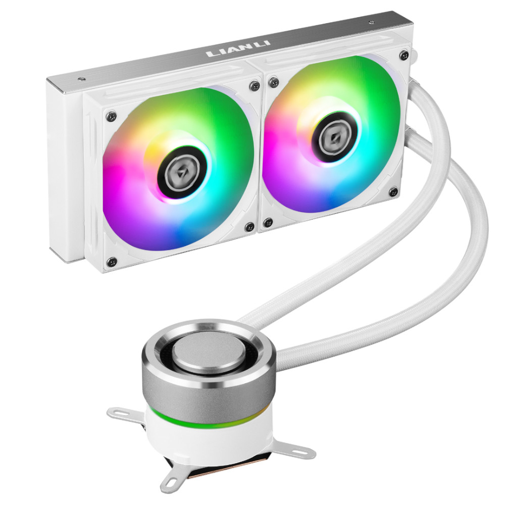 B Grade Lian-Li GALAHAD AIO 240mm High Performance RGB CPU Water Cooler - White