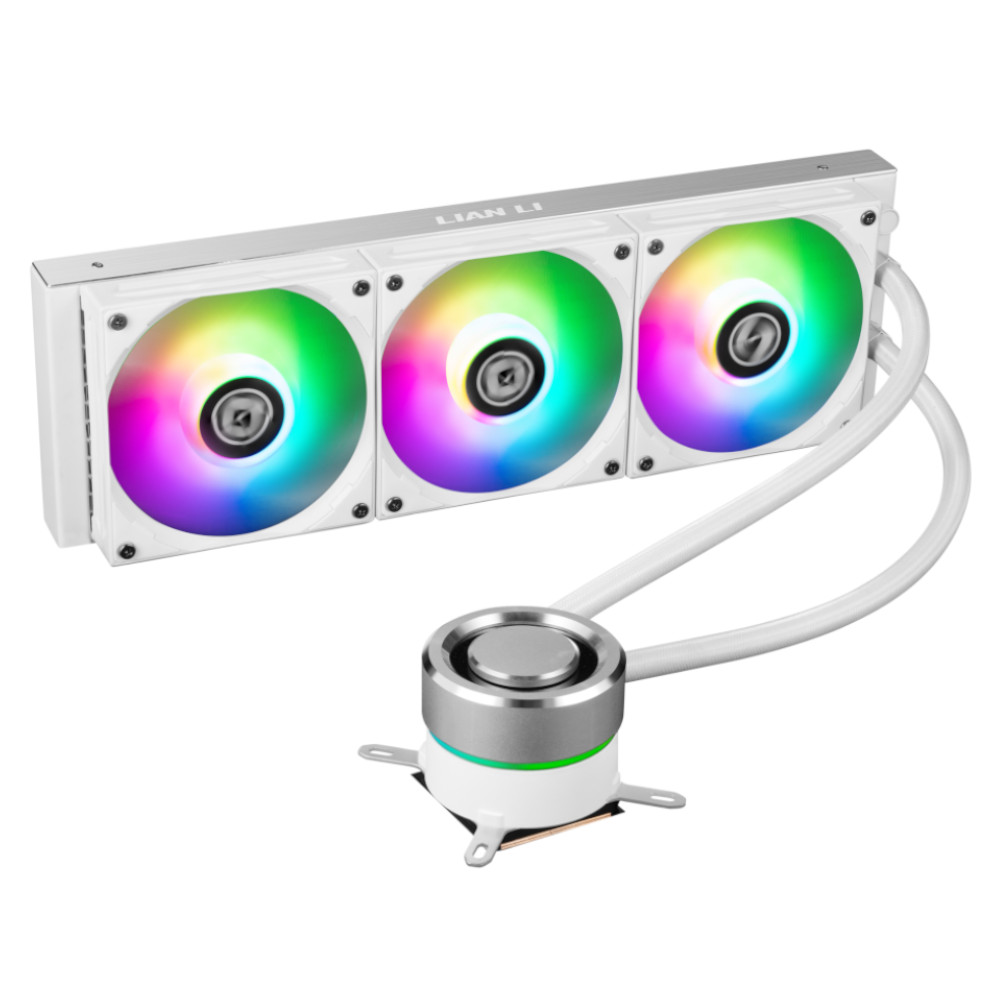 B Grade Lian-Li GALAHAD AIO 360mm High Performance RGB CPU Water Cooler - White