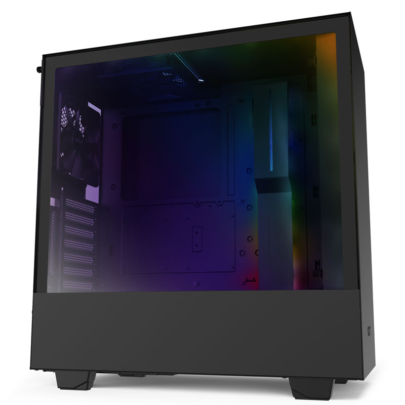 B Grade NZXT H510i Midi Tower RGB Gaming Case - Black Tempered Glass