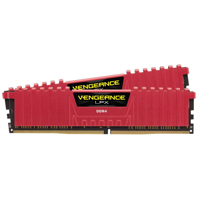 B Grade Corsair Vengeance LPX 8GB (2x4GB) DDR4 PC4-21300C16 2666MHz Dual Channel Kit - Red (CMK8GX4M2A2666C1