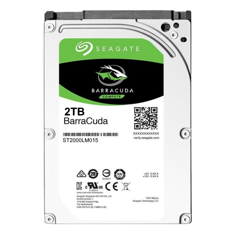 B Grade Seagate 2TB Barracuda HDD 5400RPM 2.5" Internal Hard Drive - PC and PS4 (ST2000LM015)