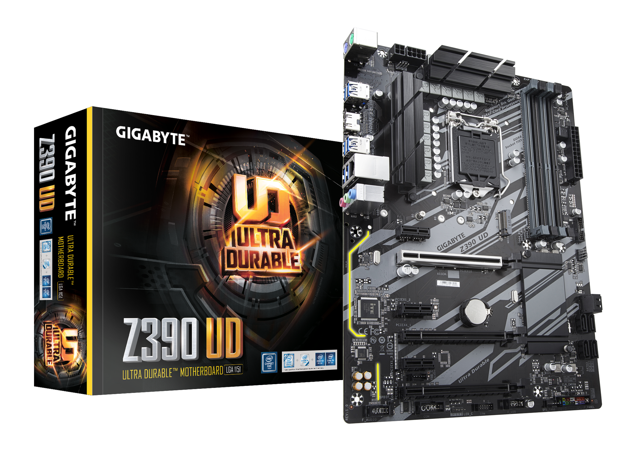 B Grade Gigabyte Z390 UD Intel Z390 (Socket 1151) DDR4 ATX Motherboard