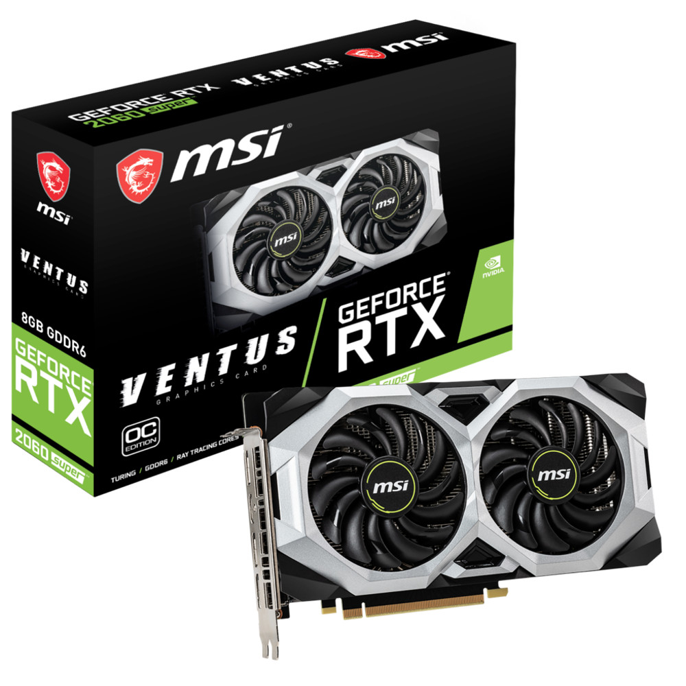 B Grade MSI GeForce RTX 2060 Super Ventus GP OC 8192MB GDDR6 PCI-Express Graphics Card