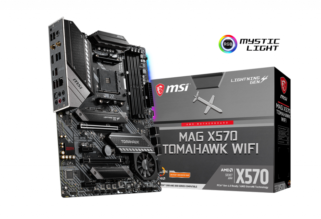 B Grade MSI MAG X570 Tomahawk WiFi (AMD AM4) DDR4 X570 ATX Motherboard