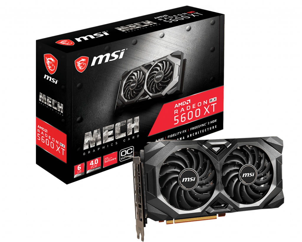 B Grade MSI Radeon RX 5600 XT Mech OC 6144MB GDDR6 PCI-Express Graphics Card