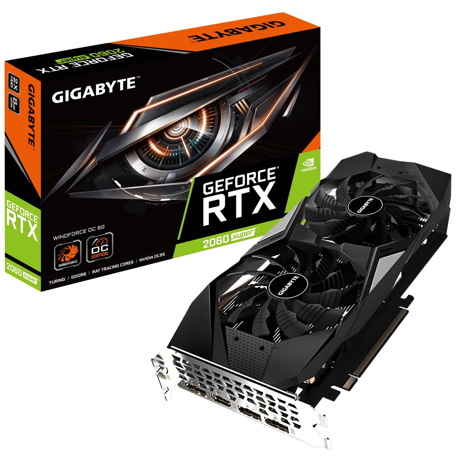 B Grade Gigabyte GeForce RTX 2060 SUPER WindForce OC 8192MB GDDR6 PCI-Express Graph