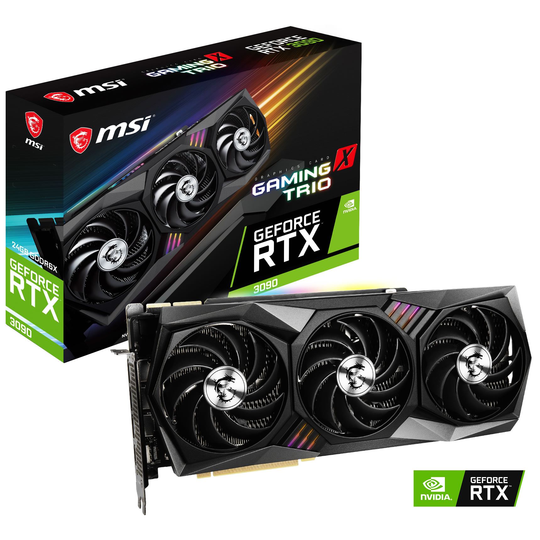 B Grade MSI GeForce RTX 3090 Gaming X Trio 24GB GDDR6X PCI-Express Graphics Card